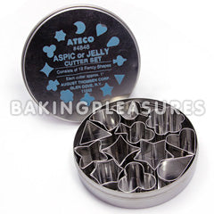Ateco Aspic Or Jelly Cutter Set 12 pcs - Stainless Steel
