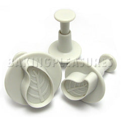 Ateco Curved Leaf Sugar Paste Cutters 3pcs