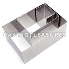 Ateco Plain Rectangle Cutter Set 3 pcs - Stainless Steel