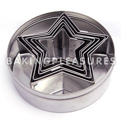 Ateco Plain Star Cutter Set 6 pcs - Stainless Steel