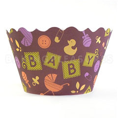 Baby Blocks Cupcake Wrappers 12pcs