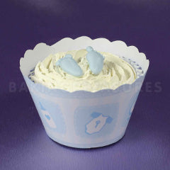 Baby Blue Cupcake Wrappers 12pcs