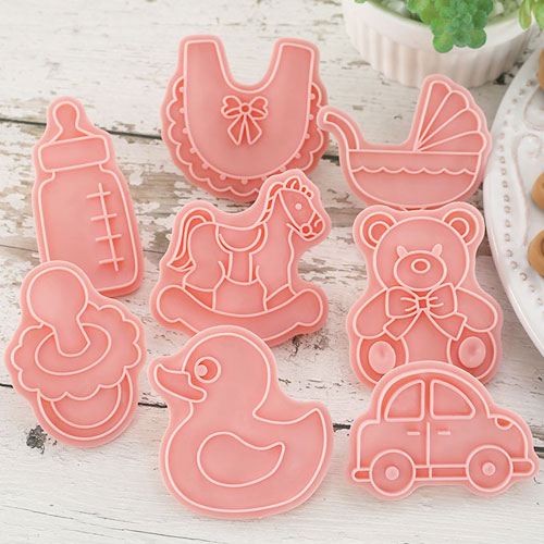 Baby Cookie Cutter Embosser 8pcs