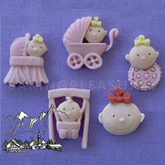 Alphabet Moulds Baby Girl Silicone Mould
