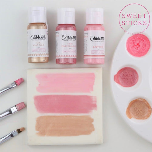 Sweet Sticks Edible Art Paint BABY PINK 15ml (BB: Apr 2024)
