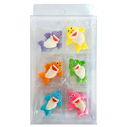 Edible Cupcake Toppers Decorations Baby Shark 6pcs