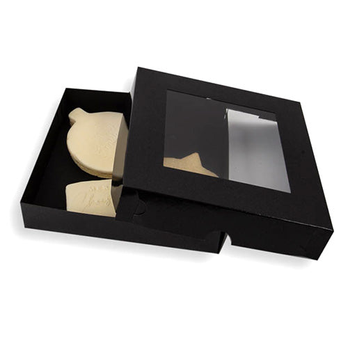 Black Square Cookie Box 15.5 x 15.5cm x 3cm (Pack of 3)