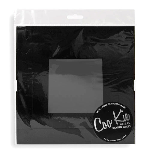 Black Square Cookie Box 15.5 x 15.5cm x 3cm (Pack of 3)