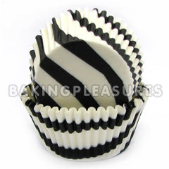 Black Zebra Mini Baking Cups 65pcs
