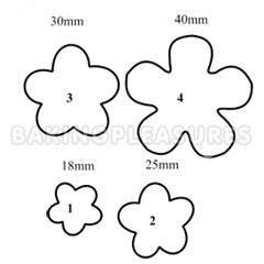 Blossom Flower Cutters 4pcs