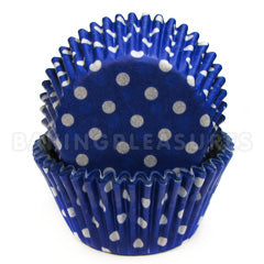 Blue Polka Dot Mini Baking Cups 65pcs