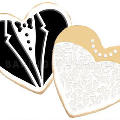 Bride & Groom Cookie Cutter & Stencil Set