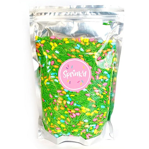 BULK Sprinkd Easter Pastel Eggs & Green Jimmies Sprinkles 1kg