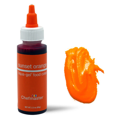 Chefmaster Liqua-Gel Sunset Orange 2.3oz