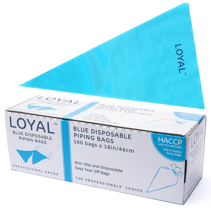 BULK Loyal Blue Disposable Piping Bags 18" 100pcs