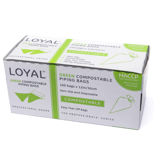 BULK Loyal Green Compostable Piping Bags 12" 100pcs