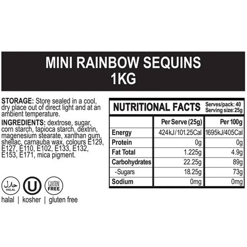 SPRINK'D | MINI RAINBOW SEQUINS | 500G