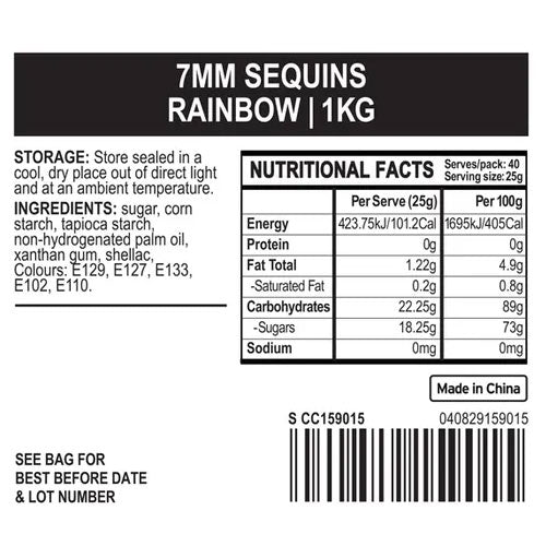 SPRINK'D | SEQUINS | RAINBOW | 7MM | 500G