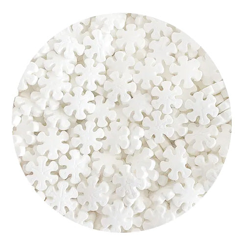 BULK Sprinkd White Christmas Snowflake Sprinkles 1kg