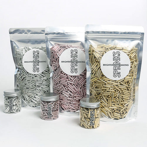 BULK Sprinks Metallic Vintage Gold Rods Sprinkles 500g