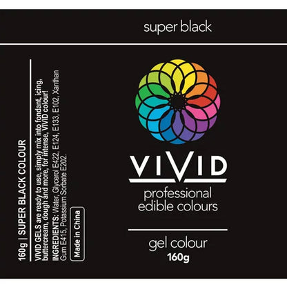BULK Vivid Gel Colour Super Black  160g