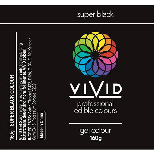 BULK Vivid Gel Colour Super Black 160g