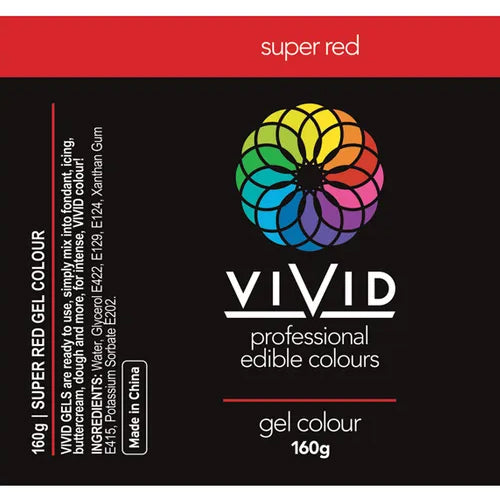 BULK Vivid Gel Colour Super Red 160g