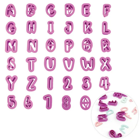 Cake Craft Alphabet & Number Cutter Set 35pcs