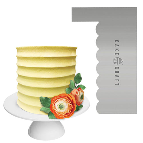 Cake Craft Buttercream Comb Contour Scraper 4 inch