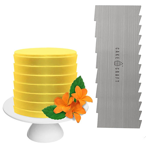 Cake Craft Buttercream Comb Pleats Scraper 10 Inch
