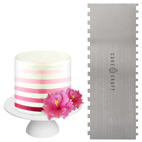 Cake Craft Buttercream Comb Thin Stripes Scraper 10 Inch