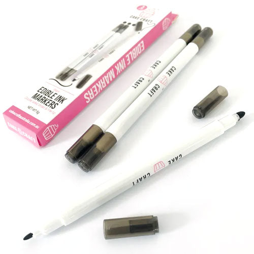 Cake Craft Edible Food Pen Markers Black 3 Pack