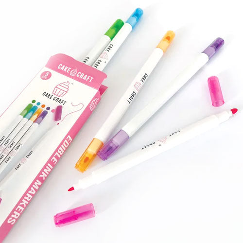 Cake Craft Edible Food Pen Markers Neon 5 pack