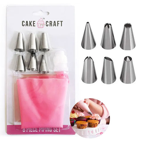 Cake Craft Piping Tip Set 8pcs