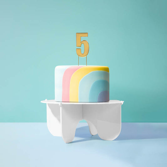 BOLD Cake Topper (7cm) - GOLD NUMBER 5