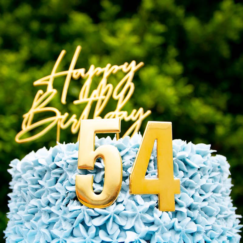 BOLD Cake Topper (7cm) - GOLD NUMBER 5