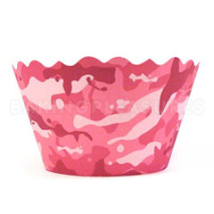 Camouflage Pink Cupcake Wrappers 12pcs