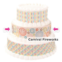 Carnival Fireworks Designer Edible Image 3 Strips