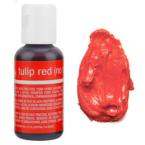 Chefmaster Liqua-Gel Tulip Red (No Taste) 0.7oz