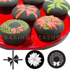 Christmas Cupcake & Cookie Texture Tops 3pcs