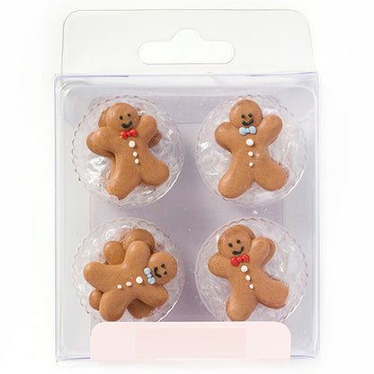 Christmas Gingerbread Men Edible Cupcake Toppers 12pcs