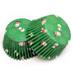 Christmas Santa Snowman Green Baking Cups (#550) 240pcs