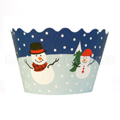 Christmas Snowmen Cupcake Wrappers 12pcs