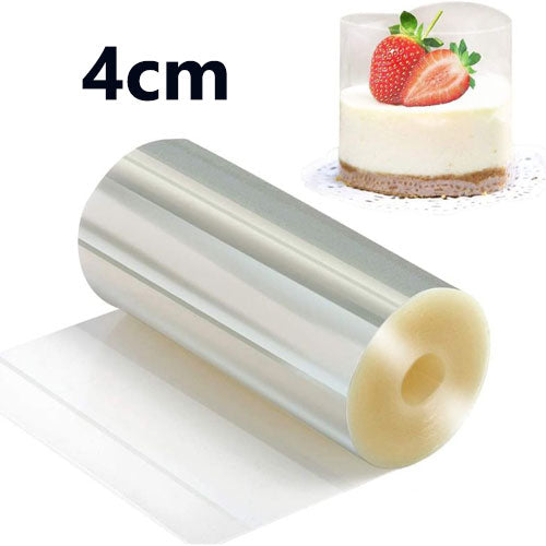 Clear Cake Collar Acetate Roll 4cm (30m roll)