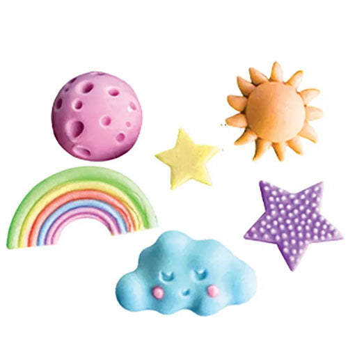 Petite Clouds, Moon, Planets & Stars Silicone Mould
