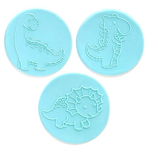 Cookie Debosser Stamp Dinosaur 3pcs