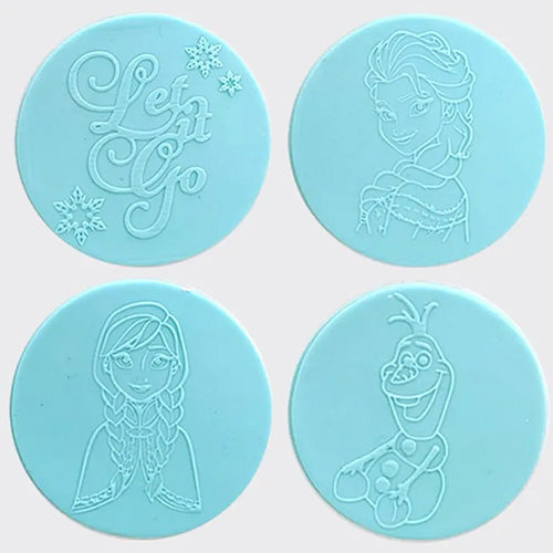 Cookie Debosser Stamp Frozen 4pcs