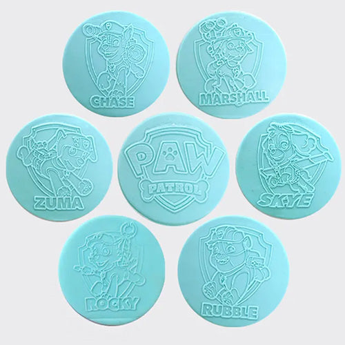 Cookie Debosser Stamp Paw Patrol 7pcs
