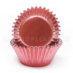 Coral Pink Foil Mini Baking Cups 240pcs