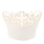 Cross Pearl Antique White Lace Cupcake Wrappers 12pcs